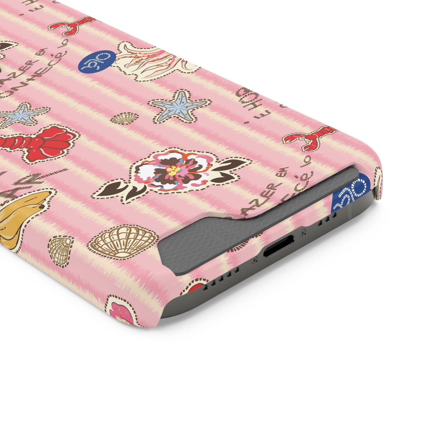 Pink Ocean Print iPhone Case – Cute Aesthetic Protective Phone Cover