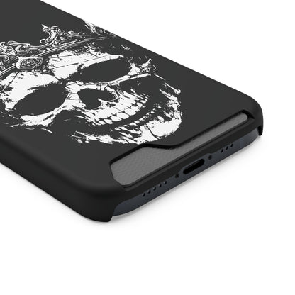 Crowned Chaos - Skull King Card-Holder Phone Case
