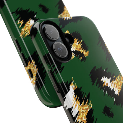 Green Leopard Print Phone Case – Tough Protective iPhone Cover