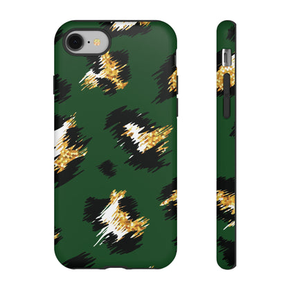 Green Leopard Print Phone Case – Tough Protective iPhone Cover