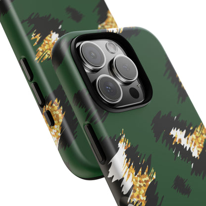 Green Leopard Print Phone Case – Tough Protective iPhone Cover