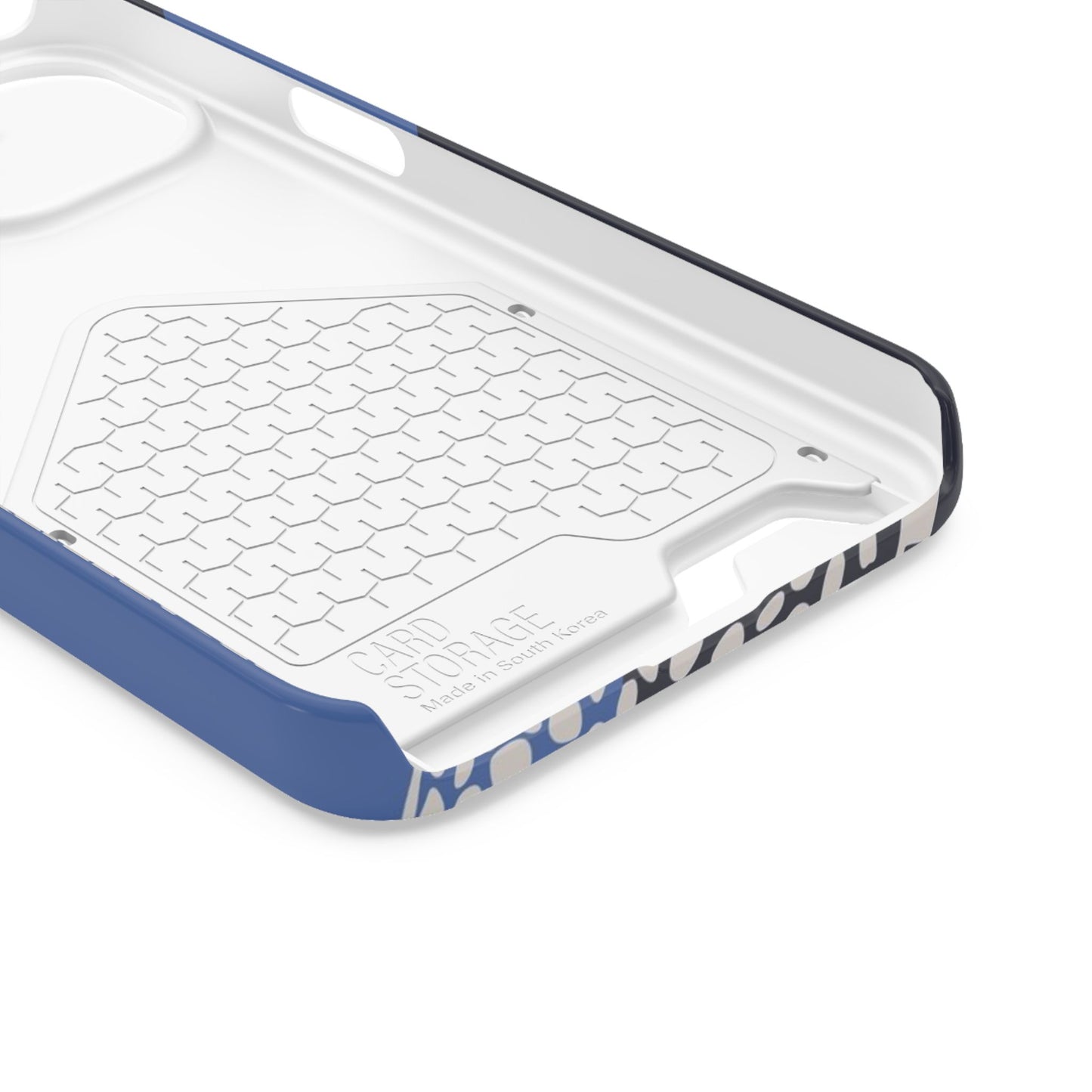 Leopard Bleu Card Phone Case — Blue Animal Print Card holder