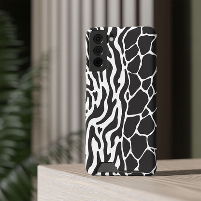 Animal Print Phone Case — Zebra & Giraffe Edition with Card Holder — Slim, Stylish, MagSafe