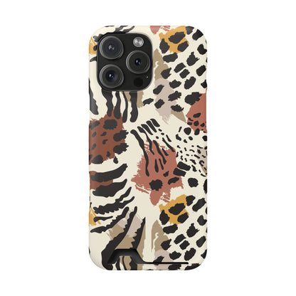 Savage Golden Leopard MagSafe Case With Card Holder