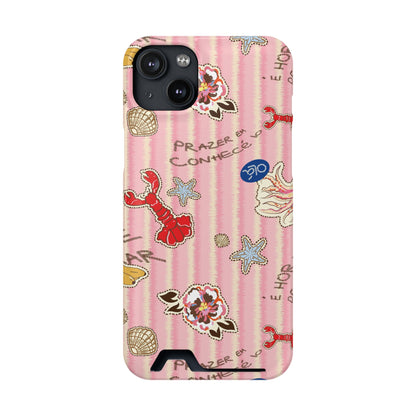 Pink Ocean Print iPhone Case – Cute Aesthetic Protective Phone Cover