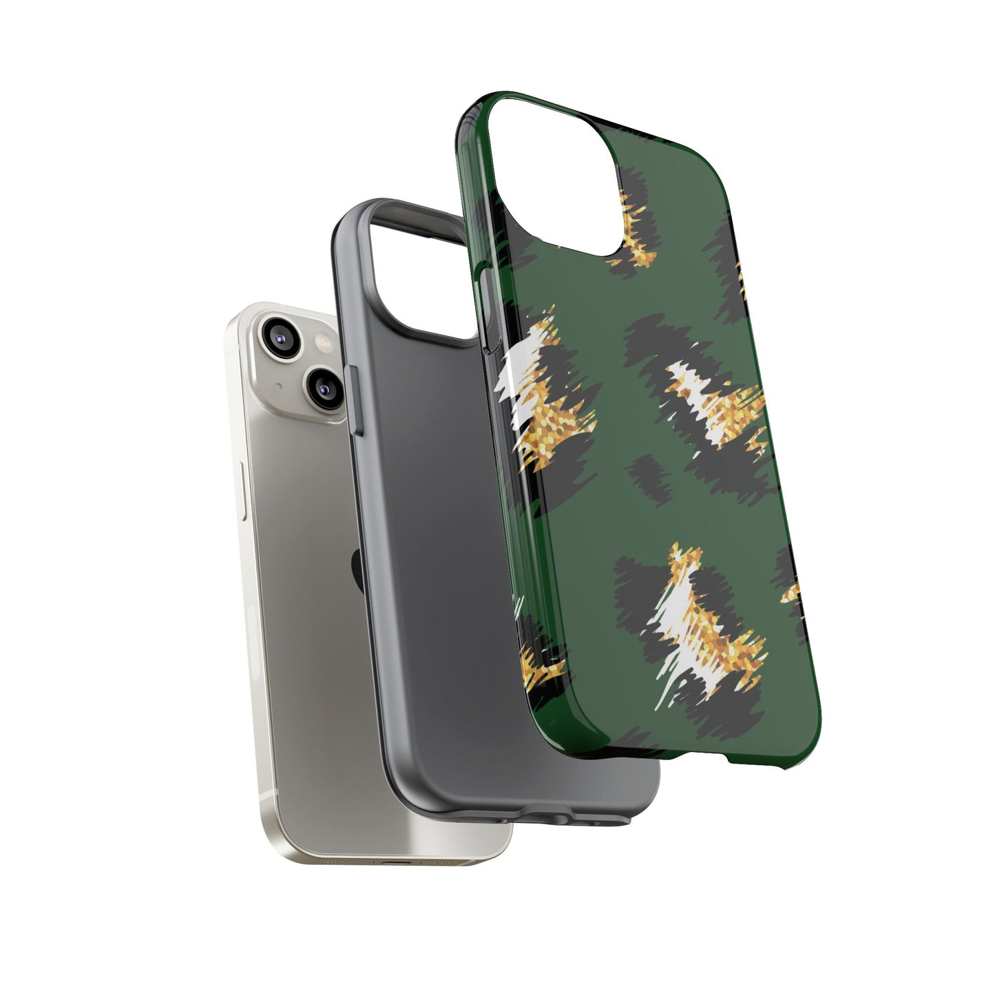 Green Leopard Print Phone Case – Tough Protective iPhone Cover