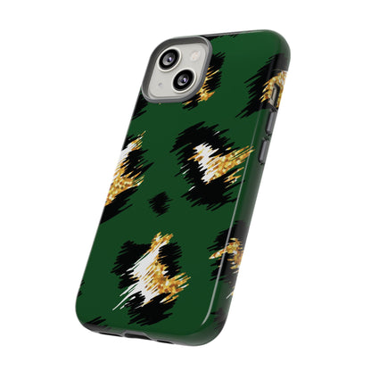Green Leopard Print Phone Case – Tough Protective iPhone Cover