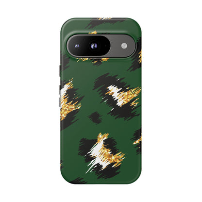 Green Leopard Print Phone Case – Tough Protective iPhone Cover