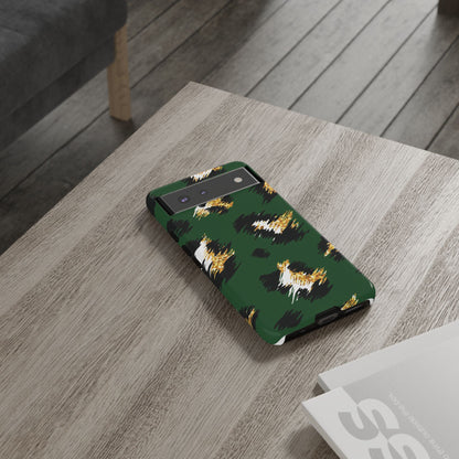 Green Leopard Print Phone Case – Tough Protective iPhone Cover