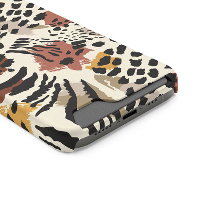 Savage Golden Leopard MagSafe Case With Card Holder