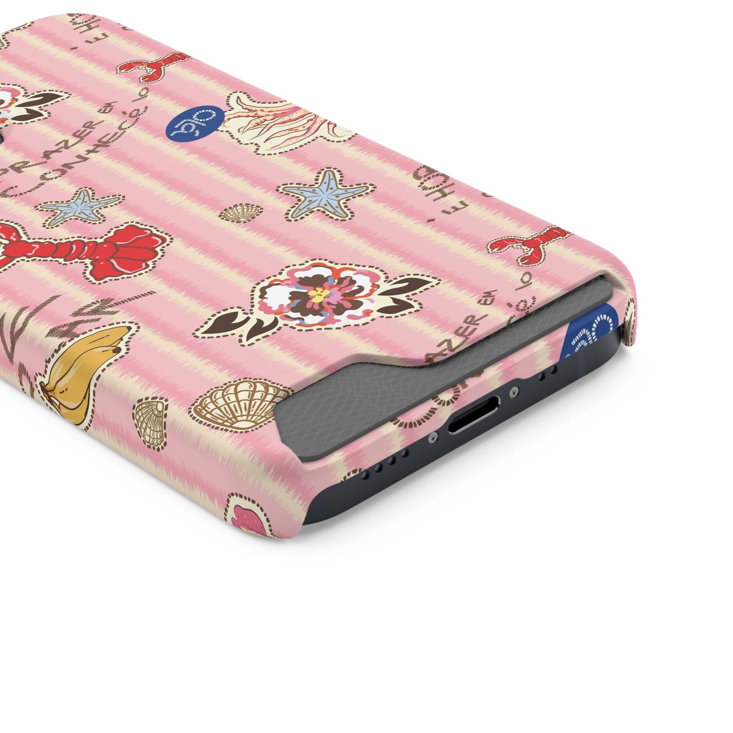 Pink Ocean Print iPhone Case – Cute Aesthetic Protective Phone Cover