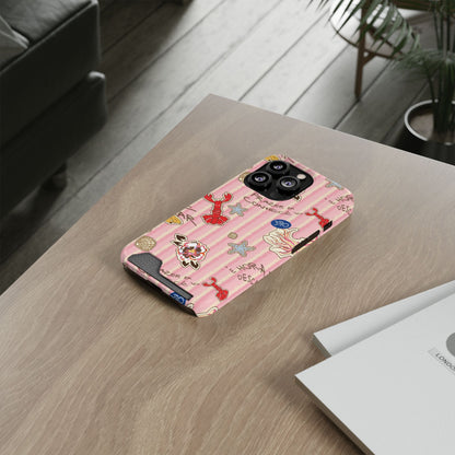 Pink Ocean Print iPhone Case – Cute Aesthetic Protective Phone Cover