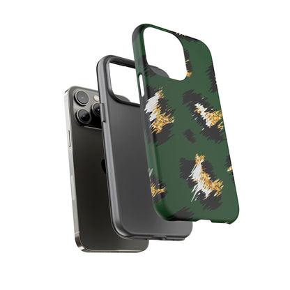 Green Leopard Print Phone Case – Tough Protective iPhone Cover