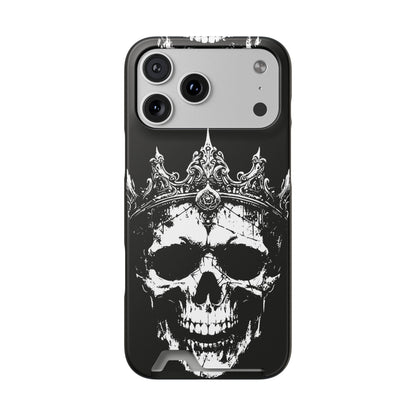 Crowned Chaos - Skull King Card-Holder Phone Case