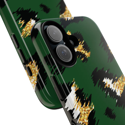 Green Leopard Print Phone Case – Tough Protective iPhone Cover