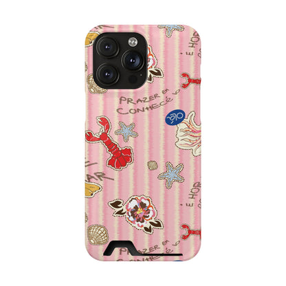 Pink Ocean Print iPhone Case – Cute Aesthetic Protective Phone Cover