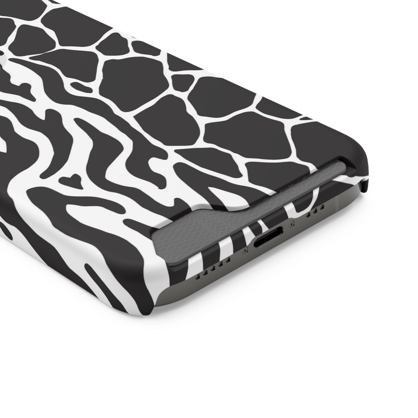Animal Print Phone Case — Zebra & Giraffe Edition with Card Holder — Slim, Stylish, MagSafe