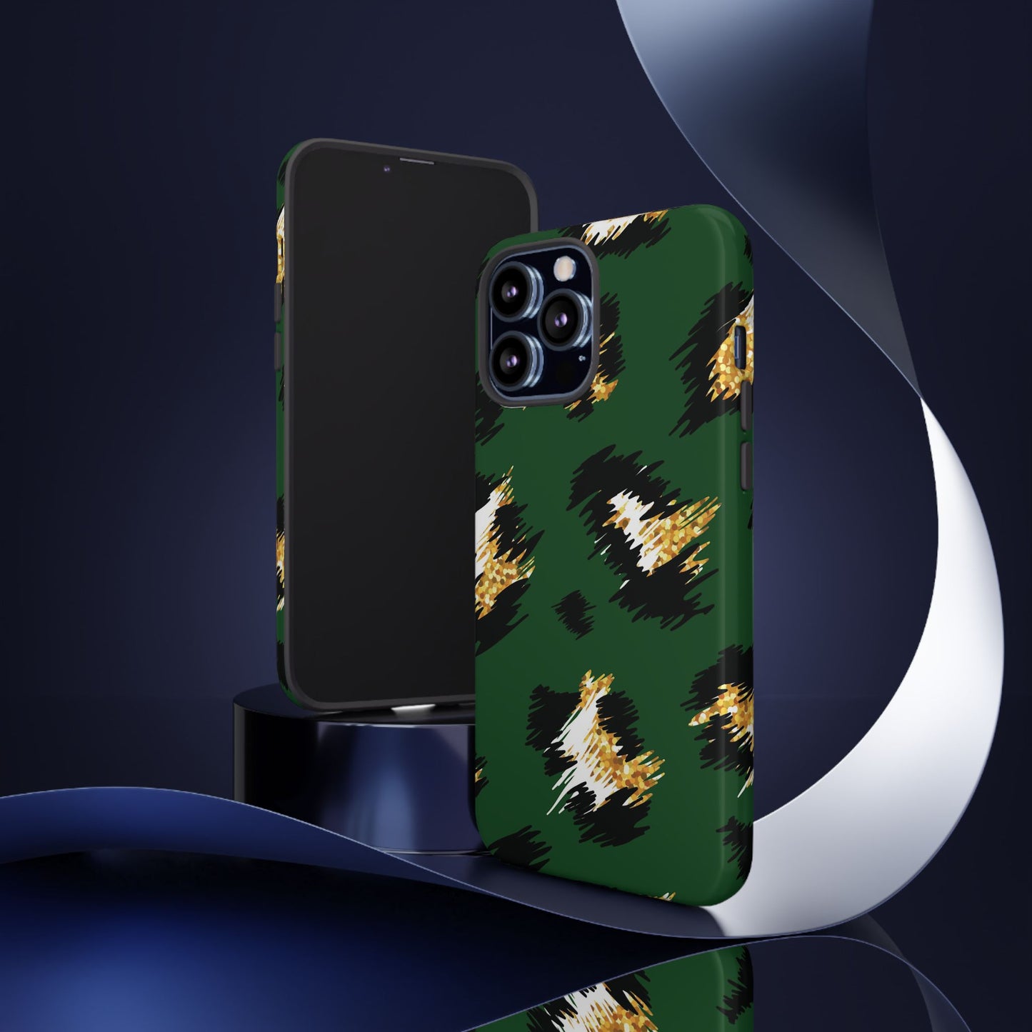 Green Leopard Print Phone Case – Tough Protective iPhone Cover